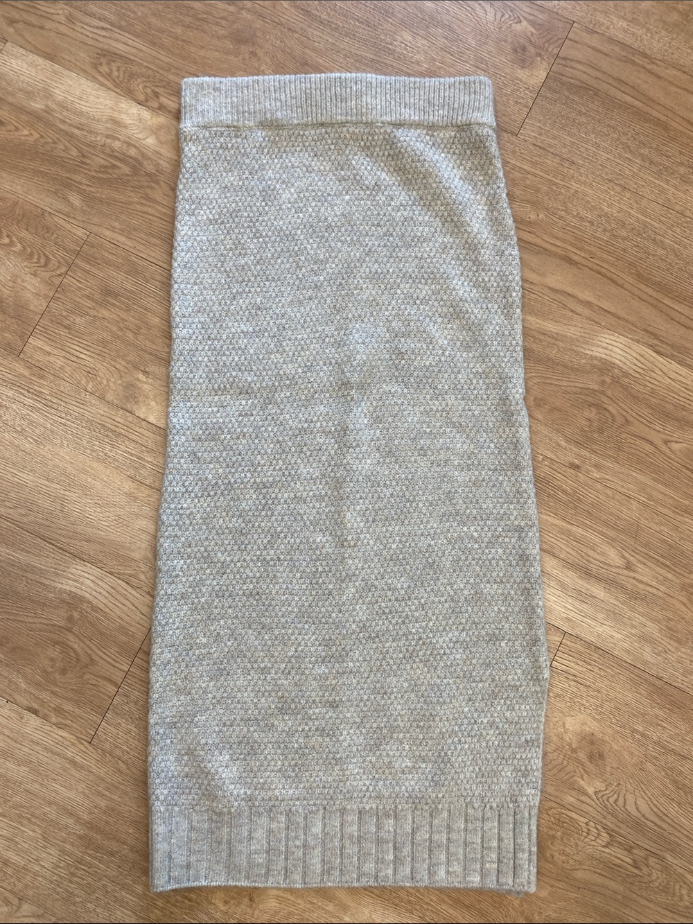 Z Supply Heathered Light beige Gray Knit Midi Pencil Skirt size xs